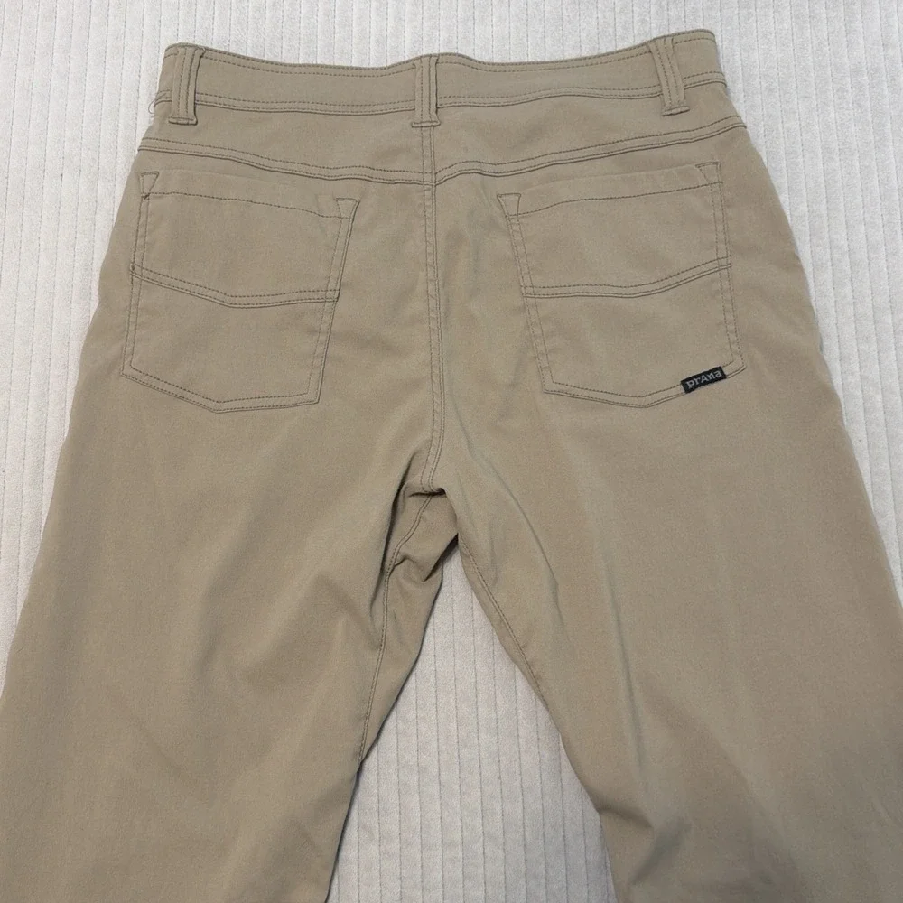 Mens Prana Brion Pant II Mens 31x32 Beige Hiking Trail Stretch Chino 1969771
